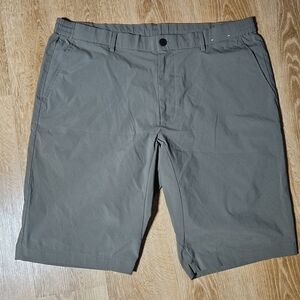 Theory Gray Flat Front Chino Shorts